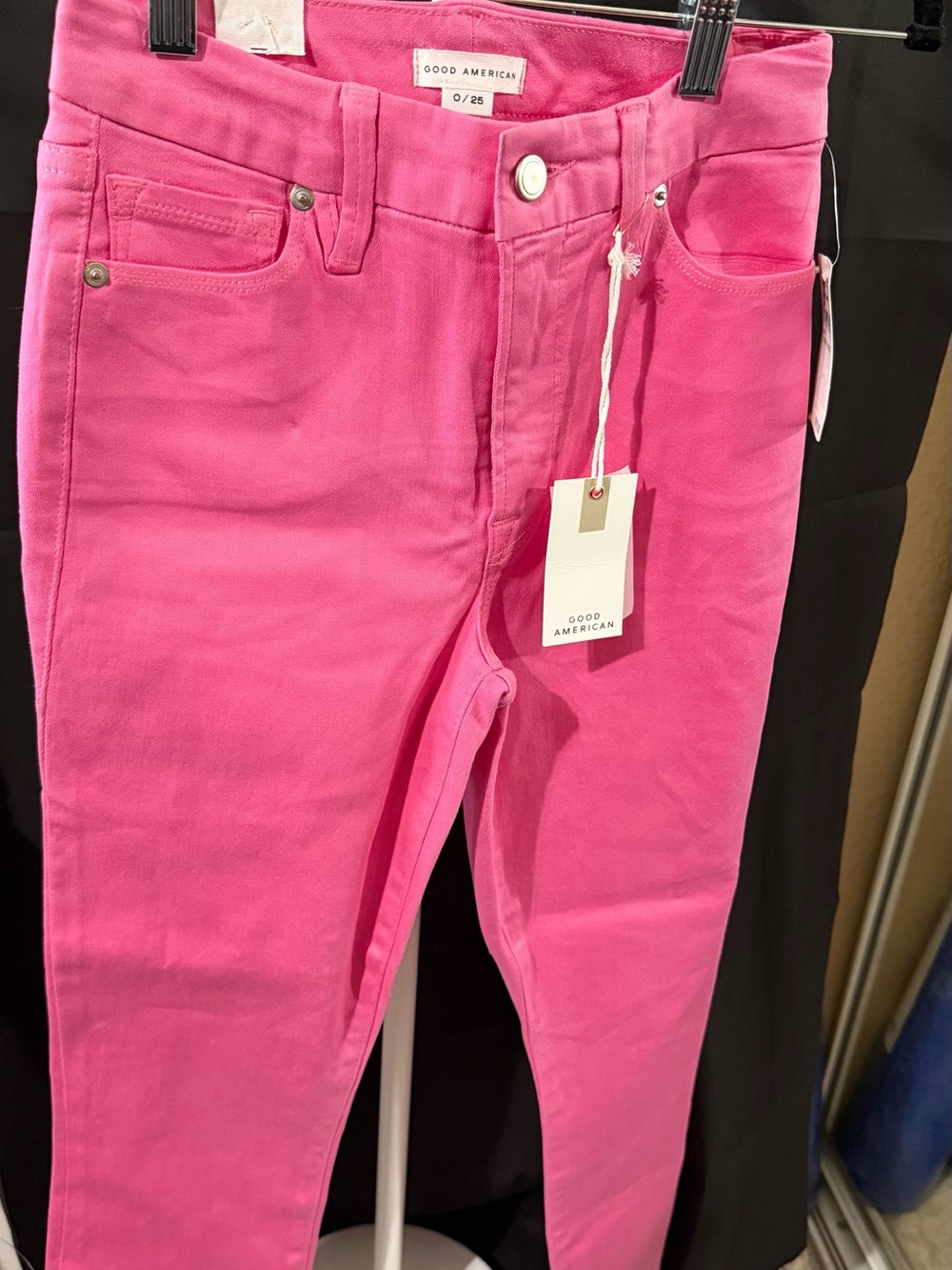 Good American Neon Pink Skinny Jeans